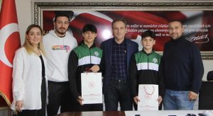 Şampiyon judoculardan ziyaret