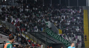 Giresunspor taraftarları takımını yalnız bırakmadı