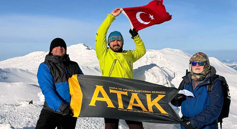 Kırklar Tepesi’ne tarihi ilk kış zirvesi