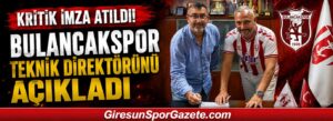 Bulancakspor teknik direktörünü açıkladı